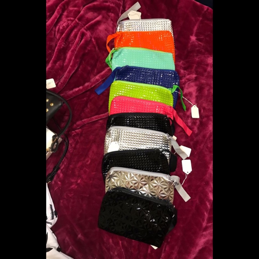 11 Makeup Bags / Small Clutch Lot as shown